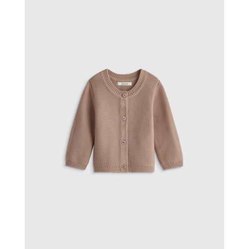 100% Organic Cotton Sweater Cardigan in Oatmeal