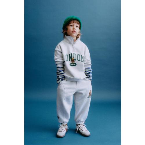 EMBROIDERED BEAR SWEATSHIRT - Gray marl | ZARA United States