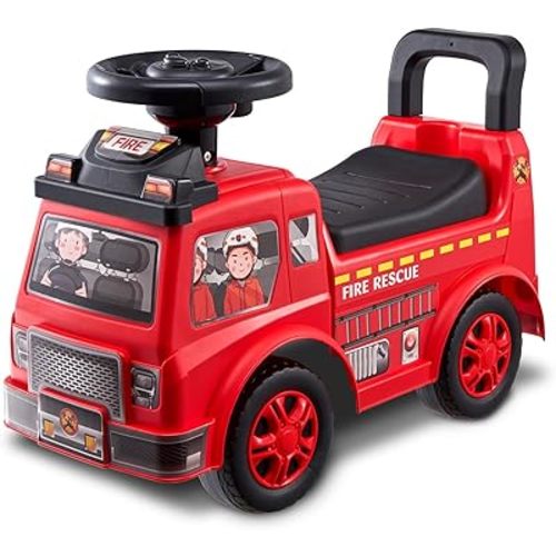 VEVOR Ride On Push Car for Toddlers, Ages 19+ Months, Ride Racer, Sit to Stand Toddler Ride On Toy, Kids Ride On Car with Music Steering, Horn & Under Seat Storage, Ride On Toy for Boys Girls, Red