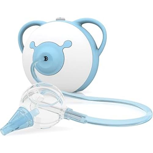 Nosiboo Pro Nasal Aspirator for Babies | Electric Nose Sucker | Made in EU | Adjustable Suction Power | Premium Quality | Award-Winning Design (Blue, 7,8x6,38x6,77 Inch)