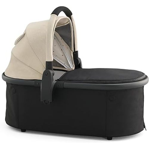 Mockingbird Bassinet - Compatible Single and Single-to-Double Strollers - Newborn Lie-Flat and Overnight Sleep Solution - Mattress, Sheet Included - Oat