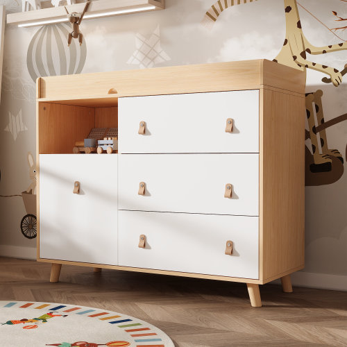 George Oliver Modern Changing Table Dresser With Strong Storage & Reviews | Wayfair