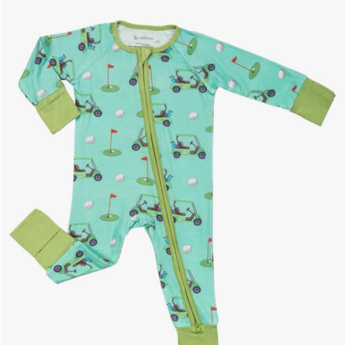 LollyBanks Baby Pajamas, 2-Way Zipper Romper, 95% Viscose Made from Bamboo and 5% Spandex, Baby Sleepers