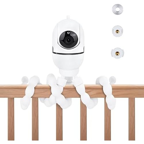 Upgraded Baby Monitor Mount - 7.8'' Adjustable Tripod Baby Camera Mount for HelloBaby HB65/HB40/HB6550/HB66/ HB6339/HB6550 Pro, ANMEATE SM935E, Detachable Tripod Monitor Holder Flex Stand for Crib