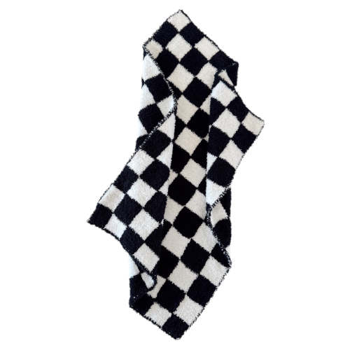 Phufy® Bliss Checkerboard Mini Blanket, Black