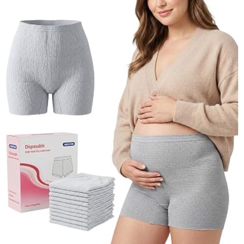 Disposable Postpartum Underwear for Women (10 Pack) Gray