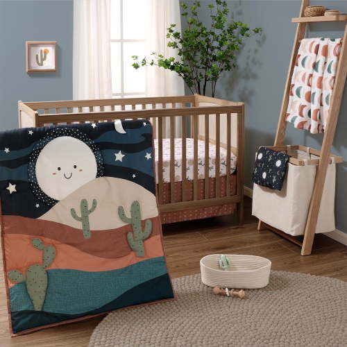 The Peanutshell Crib Bedding Set for Baby Girls and Boys, Joshua Tree, 5 Pieces