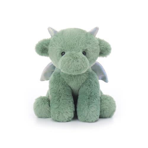Apricot Lamb Grass Green Dragon Stuffed Animals for Kids, Soft Cute Plush Toys for Baby Girl and Boy, 7.9 Inches