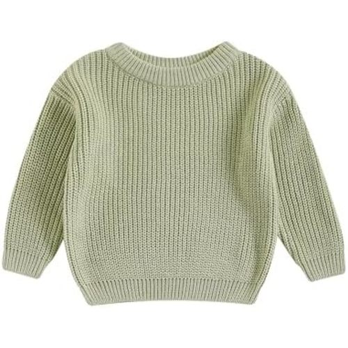 Infant Toddler Baby Girl Boy Knit Sweater Blouse Pullover Sweatshirt Warm Crewneck Long Sleeve Tops for 0-5Y