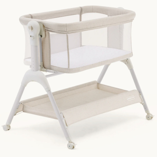HARPPA Cuddly Sway | 3-in-1 Rocking Baby Bassinet & Bedside Sleeper with Anti-Reflux Mattress for Newborns | Attaches to Bed, Adjustable Height, Tool-Free Setup, Portable Wheels, CPSC Certified, Gentle Rocking Motion | Ideal for Infants, Safe Co-Sleeping