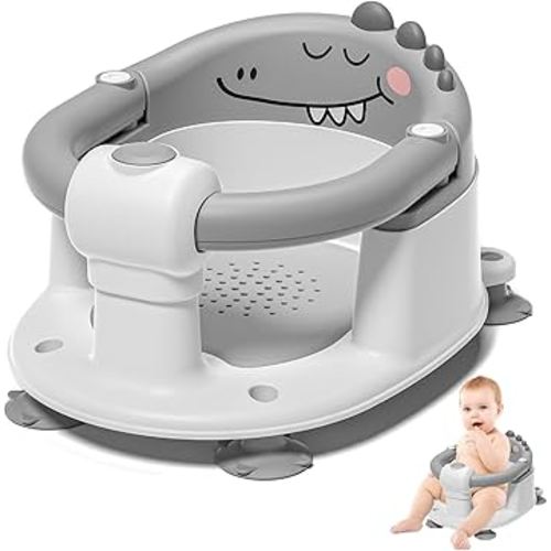 Baby Bath Seat for Babies 5 Months & Up - Non-Slip Bath Seat for Sitting Up, Soft Cushion & Compact Design, Toddler Bathtub Seat