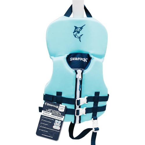 SearocK Children’s Life Jacket – US Coast Guard Approved Infant & Youth Life Vest for Boating, Fishing & Water Sports – Kids & Toddler PFD with Secure Buckles
