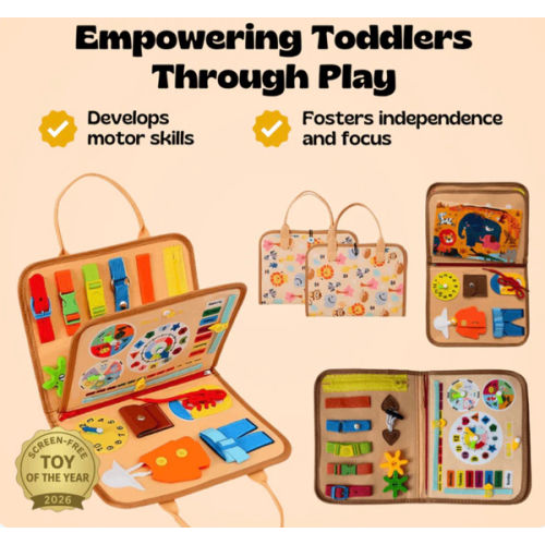 Montessori Busy Board for Toddlers | TibaToes™ Official
