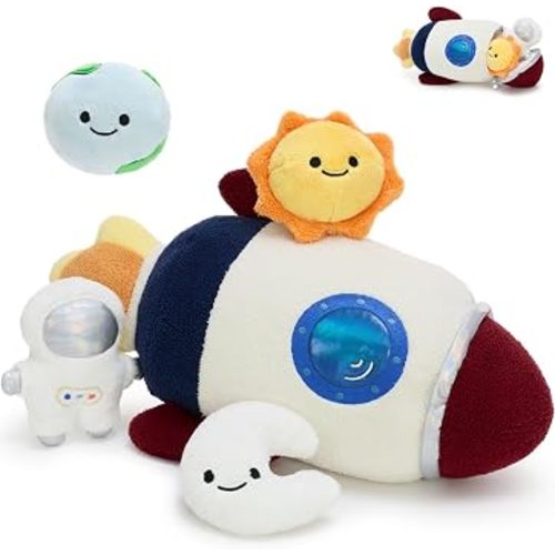 Muiteiur Space Plush Set - Rocket Plush with Astronaut Sun Earth & Moon