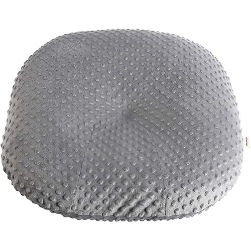 OWLOWLA Newborn Lounger Cover,Minky Removable Slipcover Fits Newborn Lounger for Baby Boy Girl(Gray)