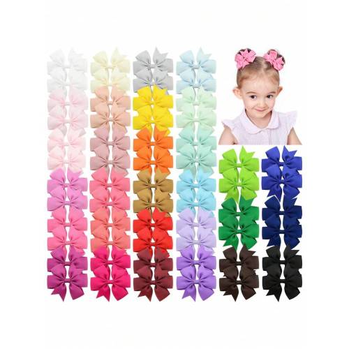 60pcs Random Cute Butterfly Shape Hair Clips, Suitable For Children, Colorful And Fun Hair Accessories, All-Season Polyester Butterfly Hair Clips, Suitable For Casual Daily Wear, Holidays And Party Decorations Love Valentine | SHEIN USA