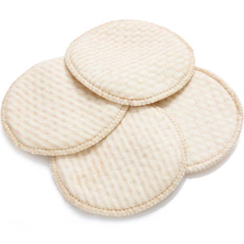 EXHUMKY Breastfeeding Pads Reusable Natural Cotton Beige