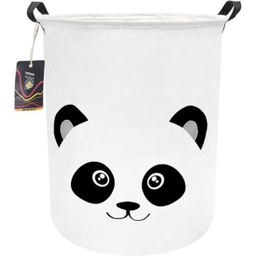 Baby Laundry Hamper,Kids Laundry Baskets,Waterproof Toy Storage Bin,Dirty Clothes Hamper for Nursery,Panda Gift Baskets,Boys Bedroom Decor(Panda)
