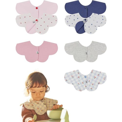 Konny Baby Bib 3/5/7-Pack Set, 360 ​​° Rotate, Soft and Absorbent Drooling for Toddler Boys Girls Baby Essentials