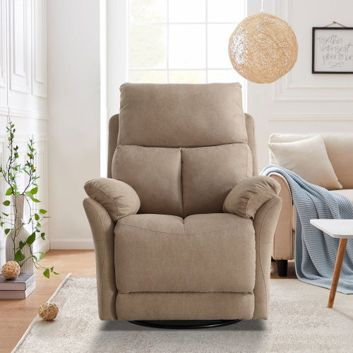 Canora Grey Hawn 33.5'' Wide Modern and Super Soft Swivel and Rocker Manual Recliner Chair & Reviews | Wayfair