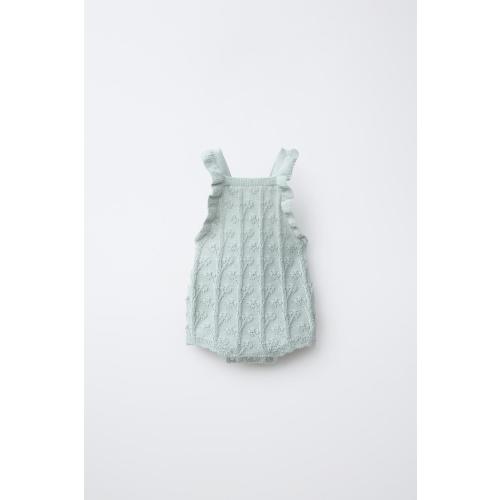 LINEN BLEND KNIT ROMPER - Pastel green | ZARA United States