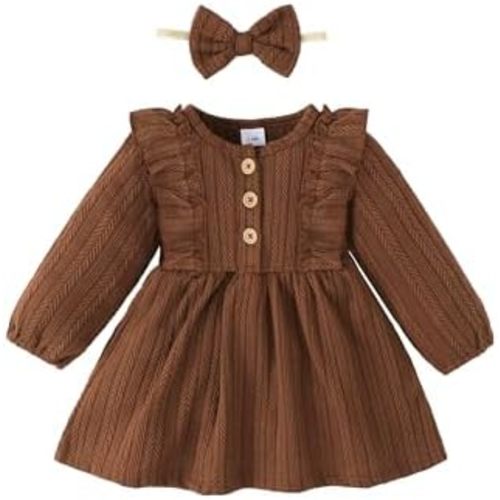 Mioglrie Baby Girl Dress Toddler Girls' Dresses 3 6 9 12 18 24 Months 2t 3t Girls Clothes Fall Winter Outfits