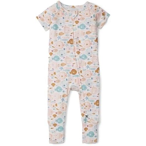 Loulou Lollipop Tencel Lyocell Short Sleeve Zipped Romper