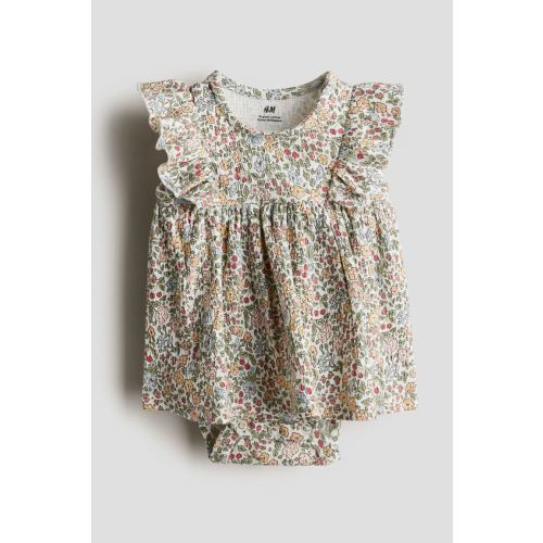 Ruffle-trimmed Bodysuit Dress
