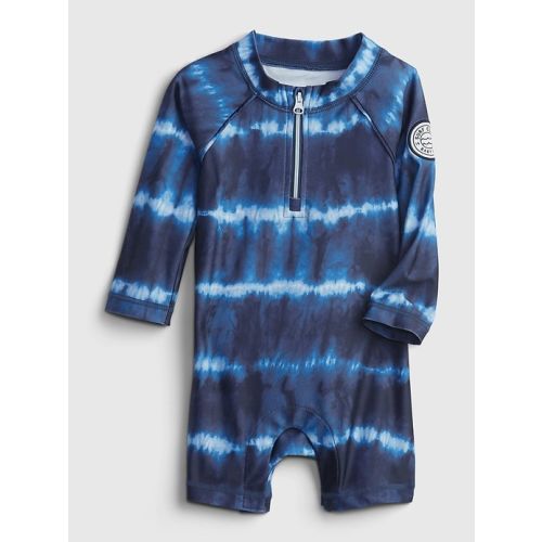 Baby Recycled Tie-Dye Print Shorty Swim One-Piece in elysian blue, size: 6-12 M