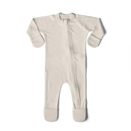 GROW WITH YOU FOOTIE | BIRCH — Bamboo Organic Cotton Blend, 0–6M