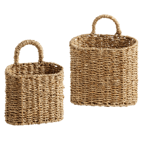 Trista Natural Seagrass Hanging Wall Basket - World Market