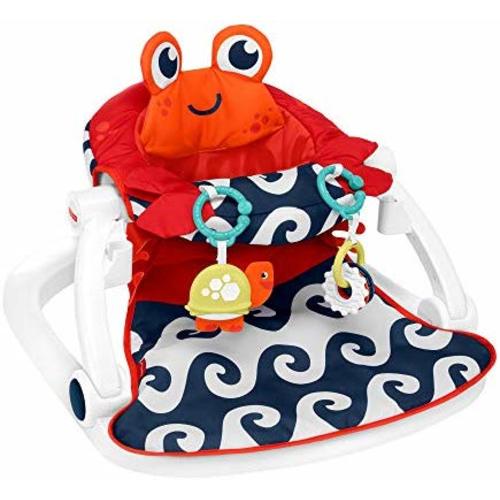 Fisher-Price Sit-Me-Up Floor Seat with Tray, Crab - Standard Packaging