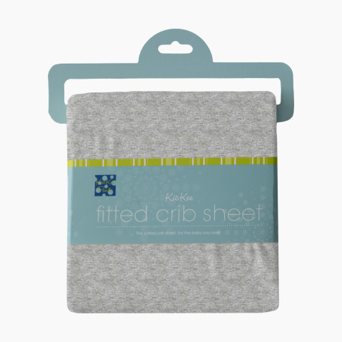 KicKee Pants Solid Fitted Crib Sheet - Heathered Mist, One Size