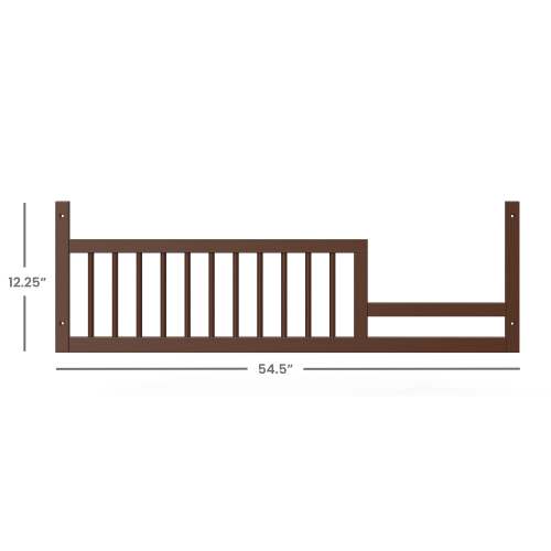 Toddler Guard Rail (F09502), Toasted Chestnut | Crib Conversion Kit | Child Craft