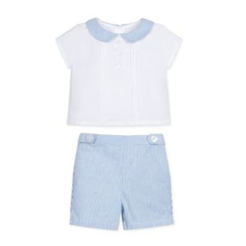 Baby Girls Hope and Henry Layette Peter Pan Shirt and Short 2-Piece Set