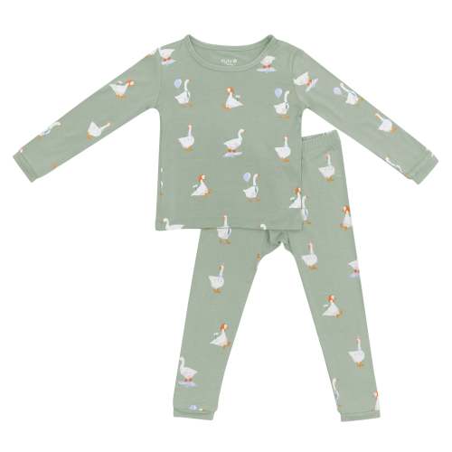 Goose Print Children's Long Sleeve Pajamas | Kyte Baby
