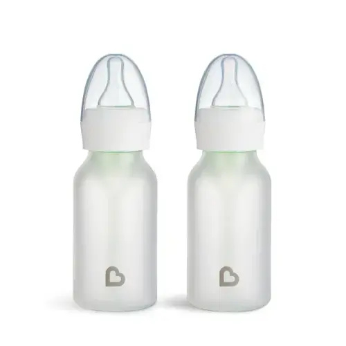 Munchkin | Bond® Silicone Glass Bottle 4oz or 8oz, 2pk