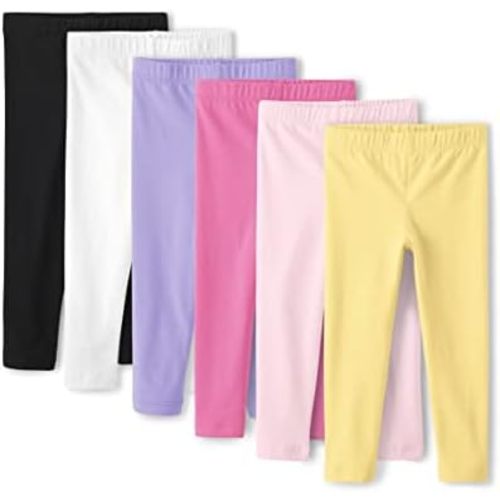 The Children's Place Baby Girls and Toddler Assorted Solid Leggings, Multipacks