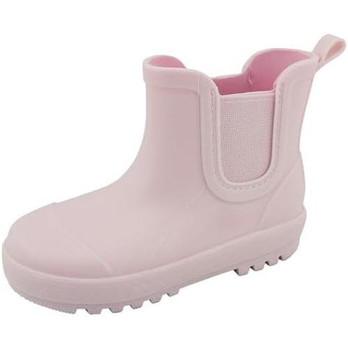 BEARPAW Toddler and Kids' Chelsea Rain Boots, Waterproof Rubber Rainboot, Girls/Boys Light Water Shoes for Muddy Park/Hiking