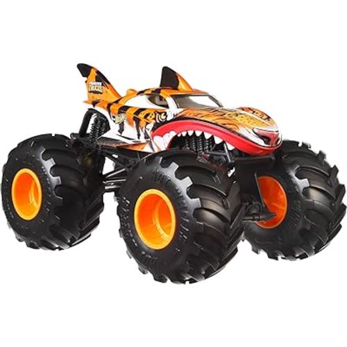 Hot Wheels Monster Trucks, Oversized Monster Truck, 1:24 Scale Die-Cast Toy Truck with Giant Wheels and Cool Designs