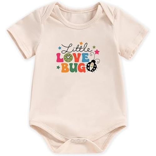 Newborn Infant Baby Boys Girls Bodysuit, Lap Shoulder Snap Closure Romper Reveal, Soft Cotton Announcement Gift