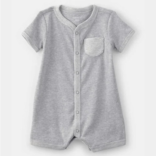 Baby Boy  Short-Sleeve Romper - Grey | Carter's