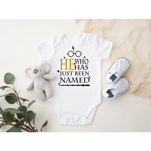 He Who Has Just Been Named - Custom Wizard Baby Onesie