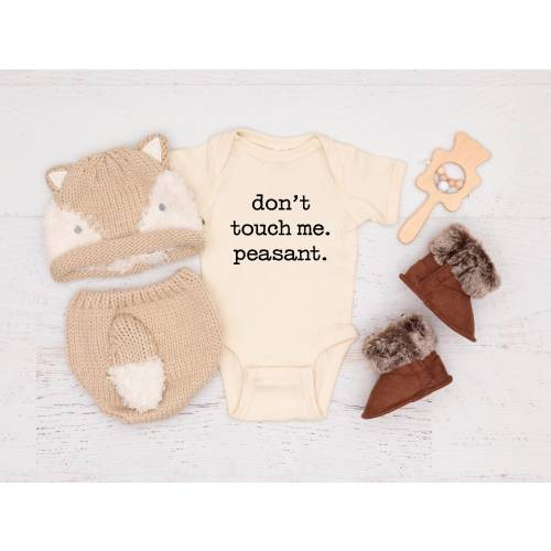 Don't Touch Me Peasant Baby Onesie®, Funny Bodysuit, Baby Shower Gift