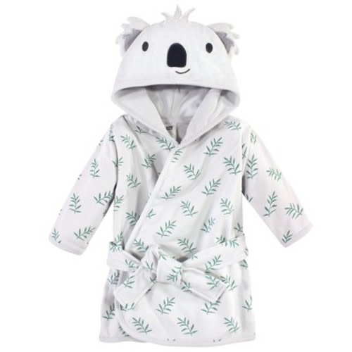 Hudson Baby Infant Baby Cotton Rich Bathrobe, Koala, 0-9M
