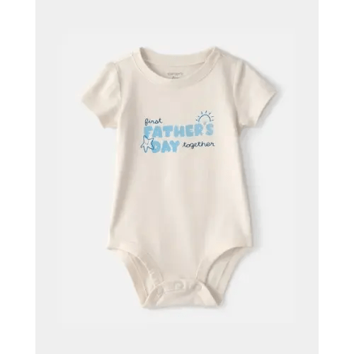 Baby 'Fathers Day' Graphic Bodysuit - Cream | Carter's