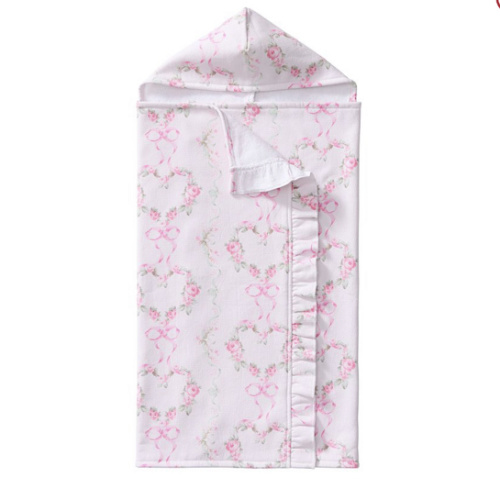 LoveShackFancy Floral Hearts Baby Hooded Towel