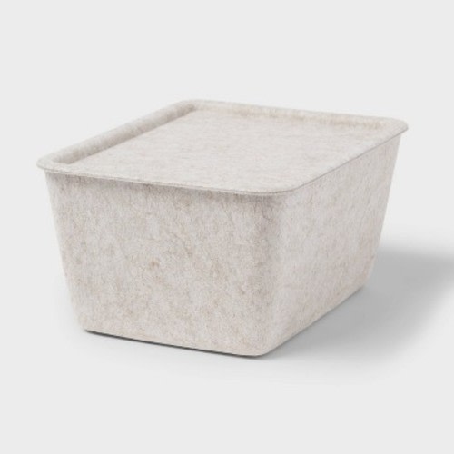 Lidded Felt with Lid Oatmeal - Brightroom™