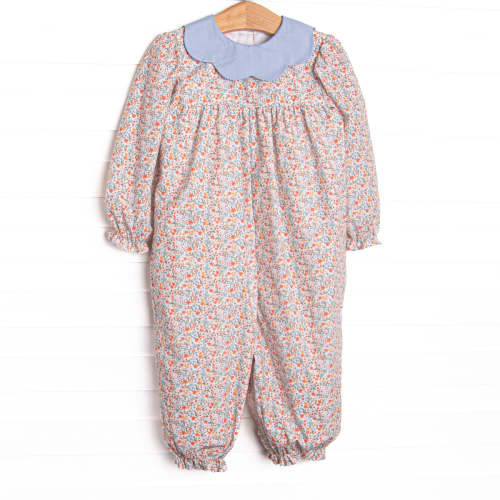 Sunny Flower Fields Romper, Blue – Stitchy Fish