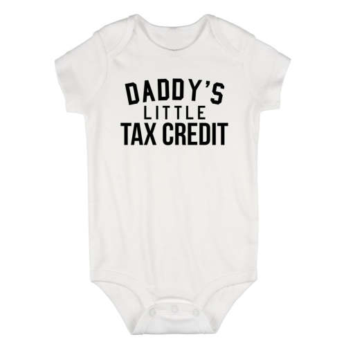 Daddys Little Tax Credit Funny Babyshower Infant Baby Boys Bodysuit – Kids Streetwear